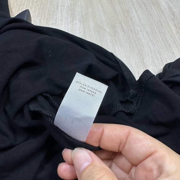 NWT Lulu's Swept Away Black Long Sleeve Jersey Knit Side Slit Maxi Dress Size XL - Picture 14 of 15